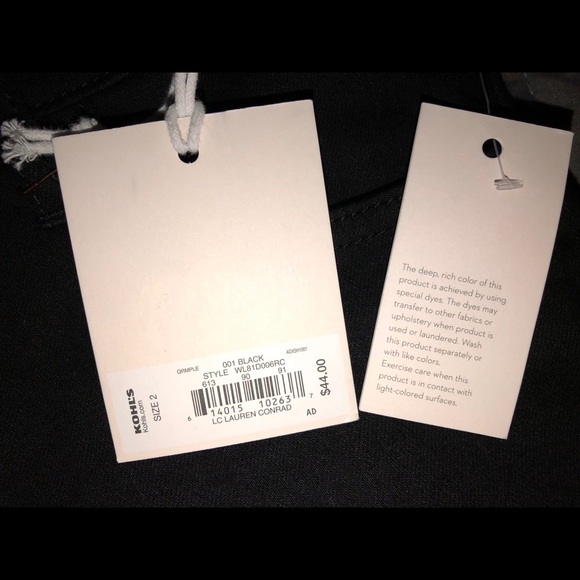 LC Cuffed Jean Shorts Size 2 Black Women’s - Picture 6 of 16